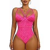 Buitifo Womens Sexy Bodysuit Lingerie One Piece Babydoll V Neck Teddy Snap Crotch