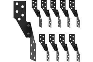NRSPP Hurricane Straps Brackets 10 Pcs，Hurricane Tie with Black Powder-Coated,Hurricane Straps Trusses/Rafters Ties