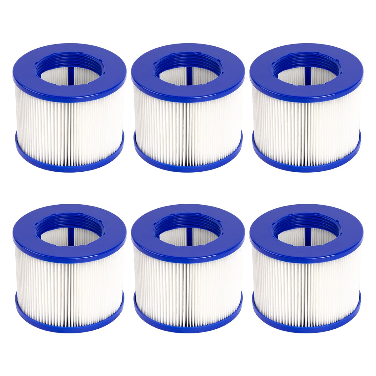 YanBan 6pcs Type VI Filter Replacement Compatible With GYMAX SPA, for Most Hot Tub, Inflatable Swimming Pool Filter