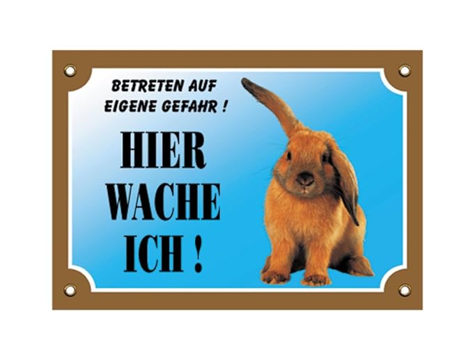 Nobby Warntafel Kaninchen gelb 12 x 3,5 cm