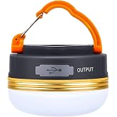 Censinda LED Camping Lantern, Rechargeable & Portable Tent Light, 300LM,3 Light Modes,1800mAh Power Bank,with Magnet Base,Ele
