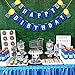 JOHEXI Gaming Happy Birthday Party Banner With Blue Personalized Birthday Flags Banner For Birthday Party Supplies Decoration