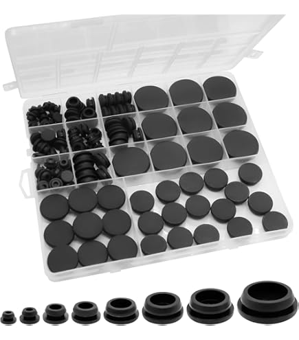 EASYEAH T-Shaped Silicone Plugs - 1/8", 32 Pack, White, For 3-3.8mm Holes, Waterproof Sealing Stoppers