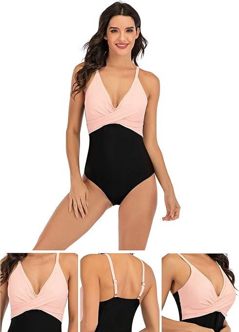 Amazon Co Jp 女性のディープvネックおなかコントロール水着ワンピーススリミング水着 G Xxxl ホーム キッチン
