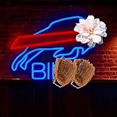 Football Team Neon Sign for Wall LED Bedroom Man Cave Club Bar Hanging Decor Gift for Fans Teens (BUF)