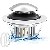 Upgraded 3 in 1 Bathtub Drain Stopper, Pop-Up Universal Drain Hair Catcher, Tub Stopper Bathtub Drain Strainer, Replaces Lift and Turn, Tip-Toe and Trip Lever drains, for 1.45-1.8" Bath Drain Hole