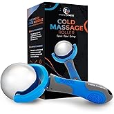 PRIME Fitness Cold Massage Roller Ball | Cold Therapy | Ice Roller Ball with Handle | cryo Stick | Relieve Muscle Pain (Blue)