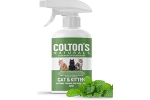 Colton's Naturals Cat & Kitten Training Spray Aid 3 in 1 w/Bitter - Cat Training Spray for Outdoor and Indoor USE- Furniture Protector- Anti Scratch- Make Boundaries - Cat Spray USA Made (32 OZ)