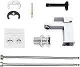 Hapilife Basin Taps Square with Pop Up Waste UK Standard Hoses Single Lever view 9