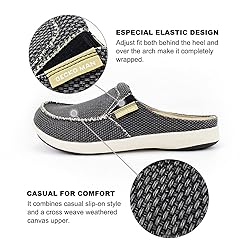 Mens Slippers with Arch Support, Canvas House