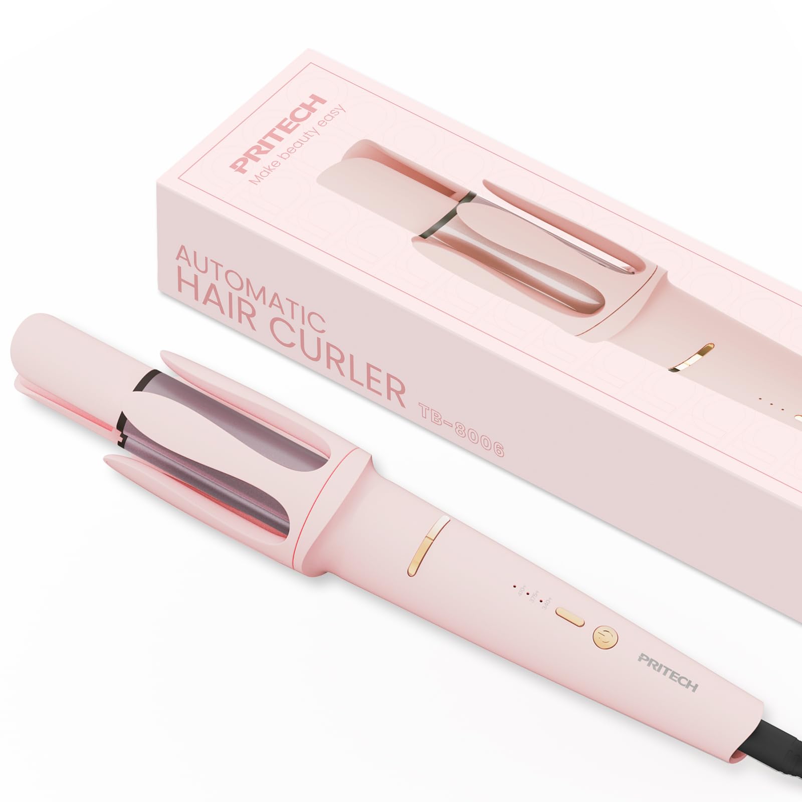 Photo 1 of ** see photos for plug in type**
Automatic Curling Iron 1 1/4 Inch, Rotating Ionic Hair Curler Wand with 3 Temperatures, Anti-Scald, Auto Shut-Off Spin Iron for Hair Styling, Pink