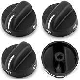 AMI PARTS 8273103 Gas Range Stove Knobs Fit for Whirlpool Stove Knobs | 4Pack,Black, Replacements AP6012363 8273107 8273111 ER8273103 for Whirlpool Range/Oven