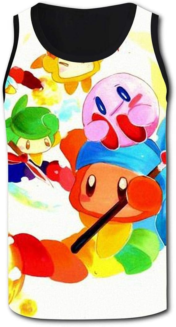 Amazon Co Jp メンズタンクトップ Tシャツ Kirby星のカービィ 2 ランニングシャツター デザイン プリントおしゃれシンプル Tank Top 服 ファッション小物