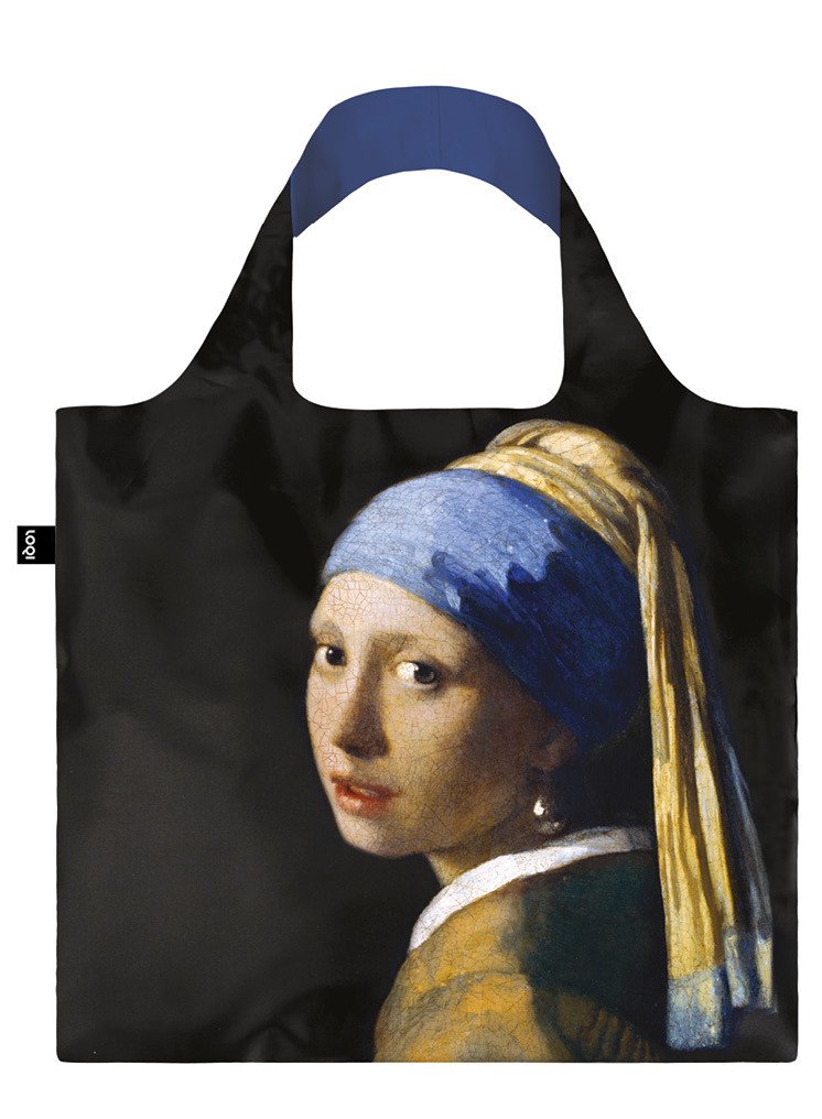 LOQI Museum Johannes Vermeer Girl with A Pearl Earring Canvas & Beach Tote Bag, 50 cm, 20 L, Multicolour
