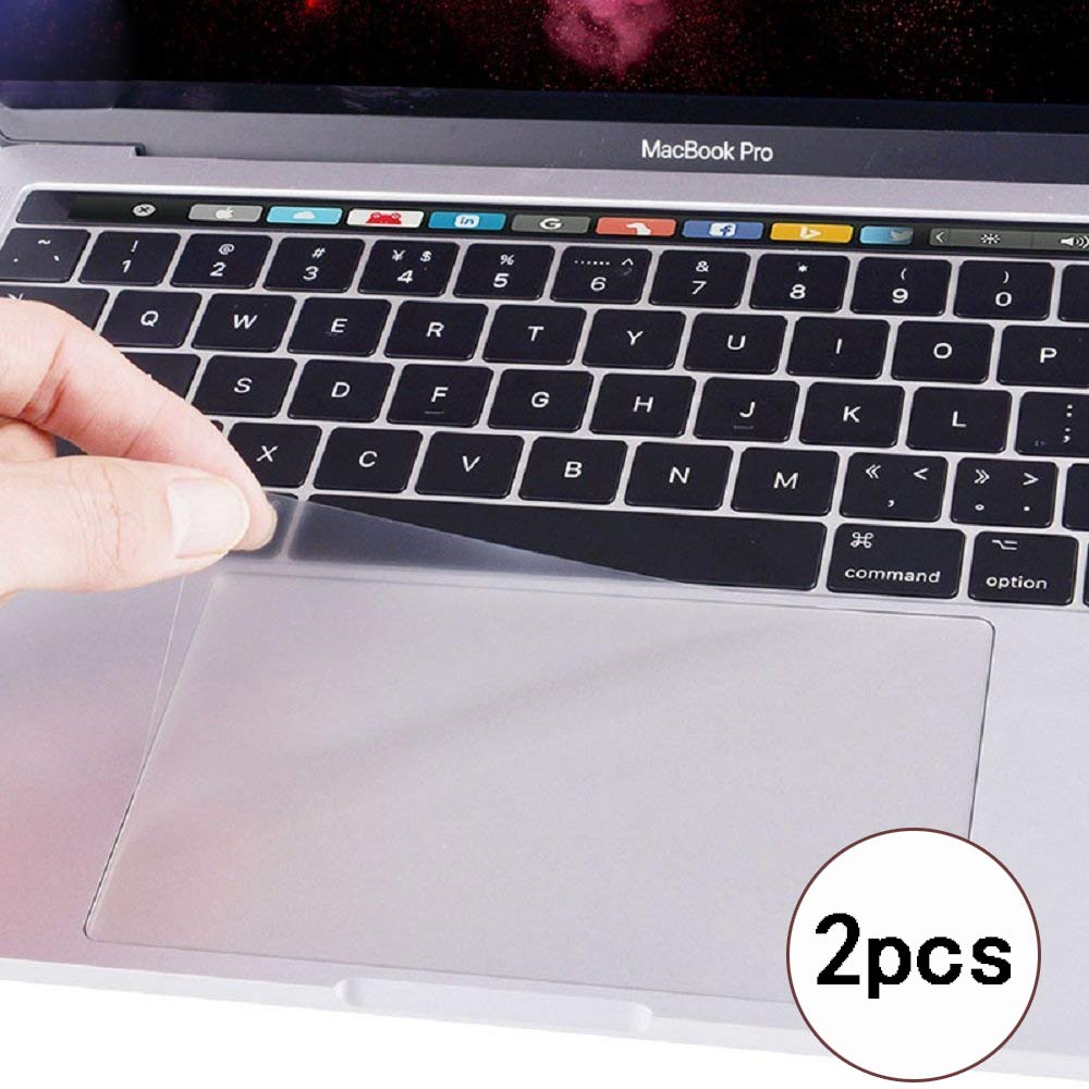 Se7enline Compatible with MacBook Pro Touch Pad Protector Track Pad Cover Unti-Scratch for MacBook Pro 13 inch (with/without Touch bar) 2016-2019 Model A1706/A1708/A1989 (2 Pack),Clear/Transparent