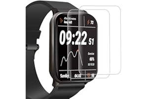 HARFINGTON 2pcs Watch Glass Screen Protectors Rectangle HD Tempered Glass Smartwatch Dial Crystal Face Protective Film for Wa