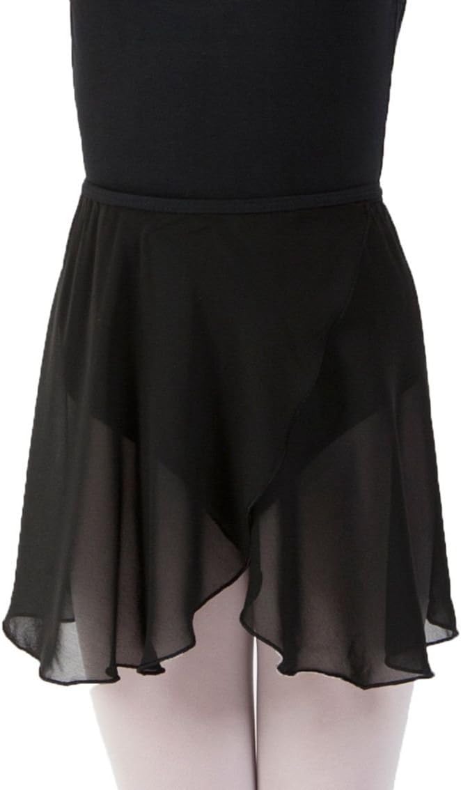 Dancing Daisy Girls Chiffon/Georgette Ballet Wrap Around Dance Skirt with Adjustable Tie Waist