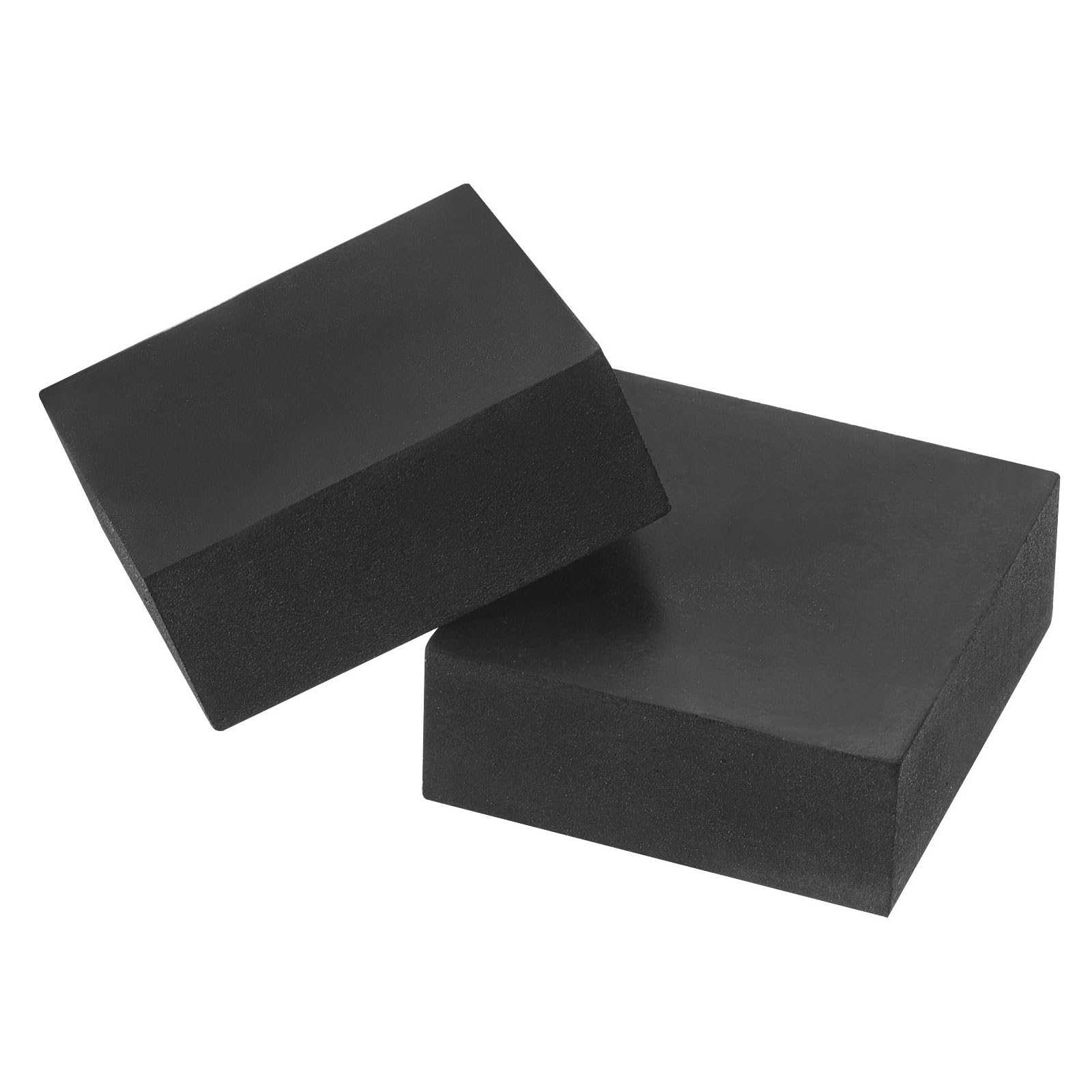 PATIKIL Plant Pot Feet 4x4x1.6 Inch, 4 Pack Invisible Riser Rubber Square for Outdoor Garden Patio Deck Flower Planters, Black