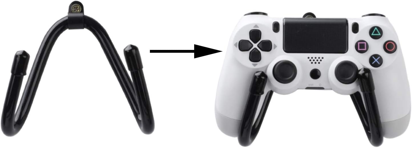 4 Pack Small Universal Game Controller Organizer Wall Mount Holder Hanger Rack Hook Stand for PS4 Xbox One Switch Pro Game Controller - Not Include Game Controllers