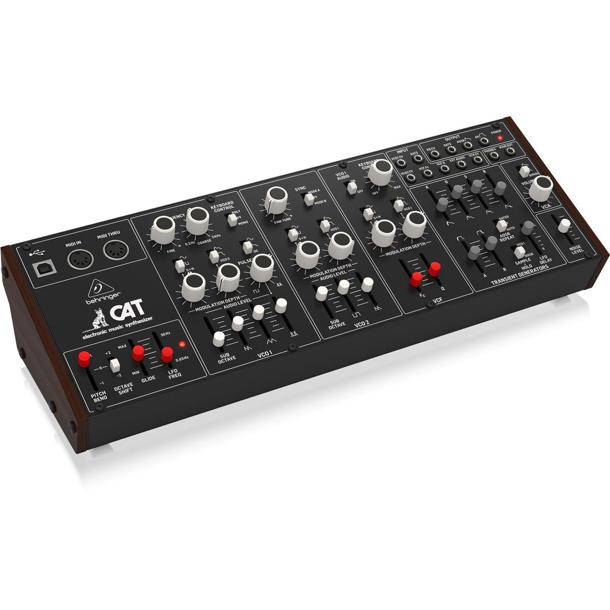 Behringer CAT Legendary Paraphonic Analog Synthesizer with Dual VCOs, 4 Mixable Waveforms, External Signal Processor, 16-Voice Poly Chain and Eurorack Format