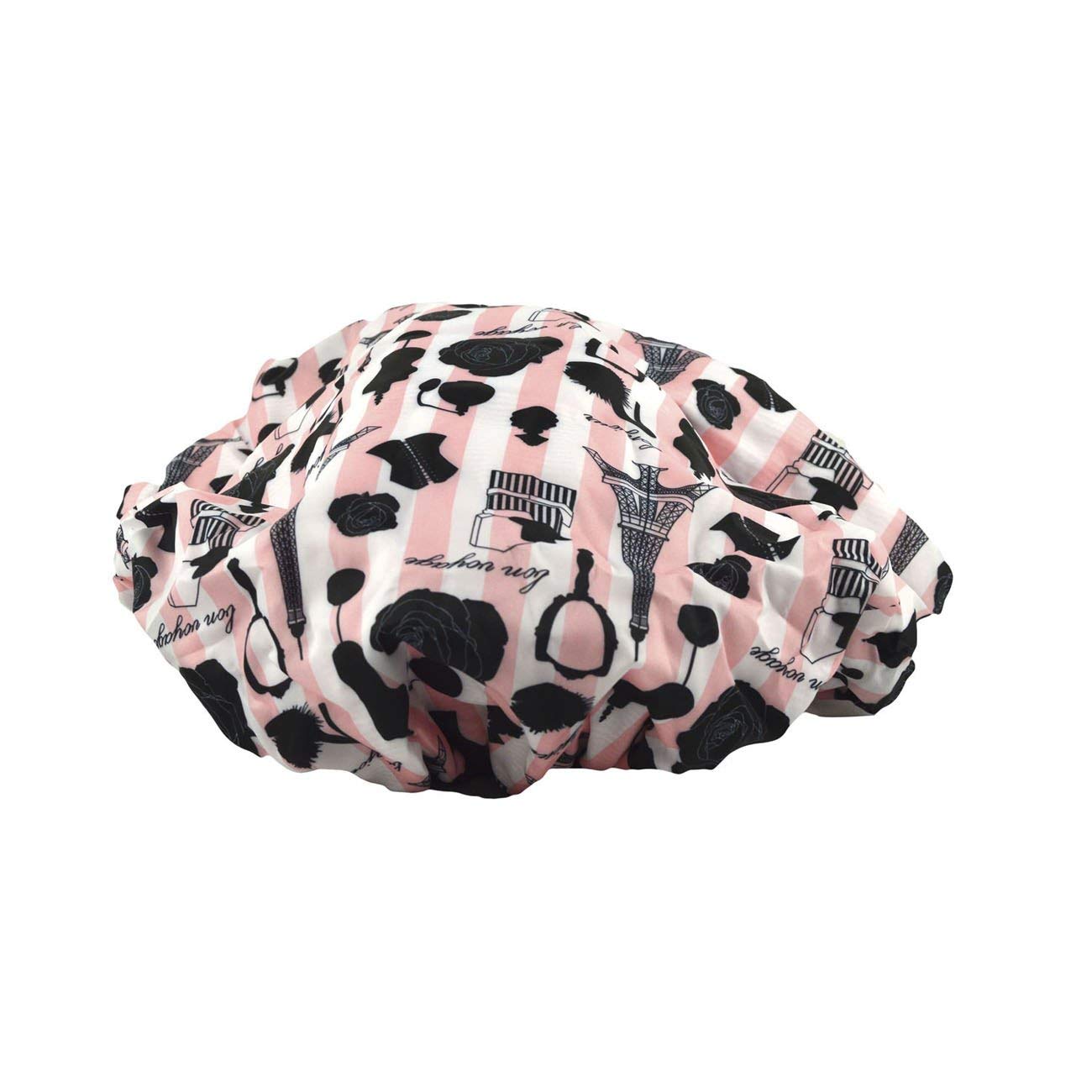 Betty Dain Socialite Collection Terry Lined Shower Cap, Waterproof Nylon Exterior, Reversible Design for Shower or Sleeping Cap, Oversized for All Hair Lengths, Elasticized Hem, Boudoir : Shower Cap For Women : Beauty