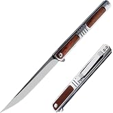 QZL Pocket Knife for Men, Folding Knife with Clip, with D2 Steel Blade, Safety Liner Lock, Sharp Knife for Outdoor Tactical Survival Camping Hunting Fishing, Cool Knifes for Dad