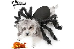PUOYIS Spider Costume for Halloween Party Decoration, Cosplay Costumes for Small Dogs and Cat, Puppy Dress Up Accessories Black