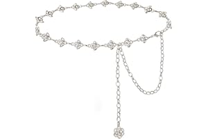 Suyi Chain Belts for Women Rhinestone Waist Chain for Dress