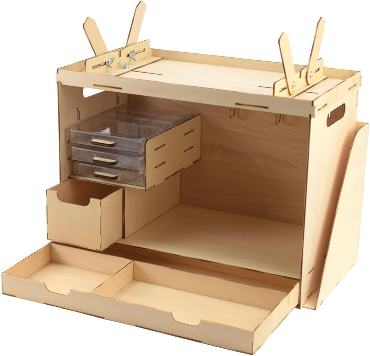 Artesanía Latina - Portable and Compact Workbench for Modeling and Crafts - Modeling Workstation - Model 27648N - Tools for Model Building - Modeling Kit to Be Built