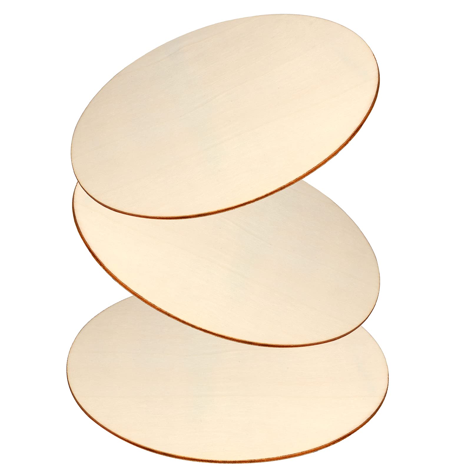 Luter 30 cm 3 Pieces Unfinished Round Wooden Disc for DIY Circle Sign