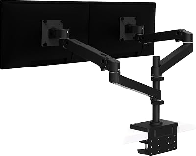 Ergotron LX Pro Premium Vertical Dual Monitor Arm up to 27 Inches
