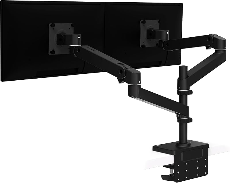 Ergotron LX Pro Premium Vertical Dual Monitor Arm up to 27 Inches