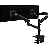 Ergotron – Upgraded LX Pro Premium Vertical Stacking Dual Monitor Arm, VESA Desk Mount – for 2 Monitors Up to 24 Inches, 4 to