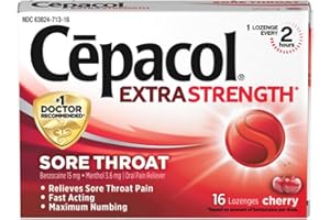 Cepacol Maximum Strength Throat Drop Lozenges, Cherry, 16 ct