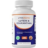 Vitamatic Lutein 40mg with Zeaxanthin 10mg, Eye Health Support Supplement, 240 Softgels