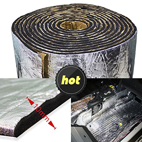 LINGDA 13 SqFT 10mm Heat Shield Thermal Sound Insulation Proofing Deadener Mat Car Noise Control Acoustic Dampening Moistureproof Waterproof (40inch X 47inch) - Thumbnail 4
