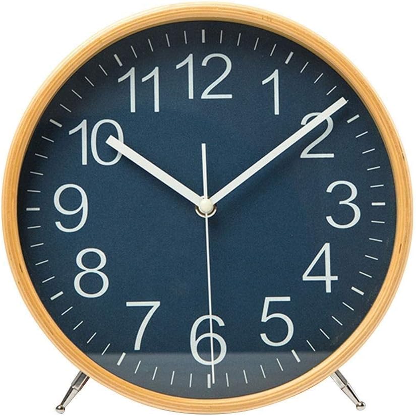 ZAQXSW Clock clock mute living room simple solid wood desktop clocks sitting clock bedroom