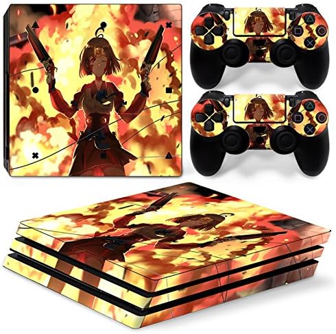 MightyStickers - Mumei Hozumi Kabaneri of the Iron Fortress PS4 Pro Console Wrap Cover Skins Vinyl Sticker Decal Protective for Sony PlayStation 4 Pro + 2 Controller