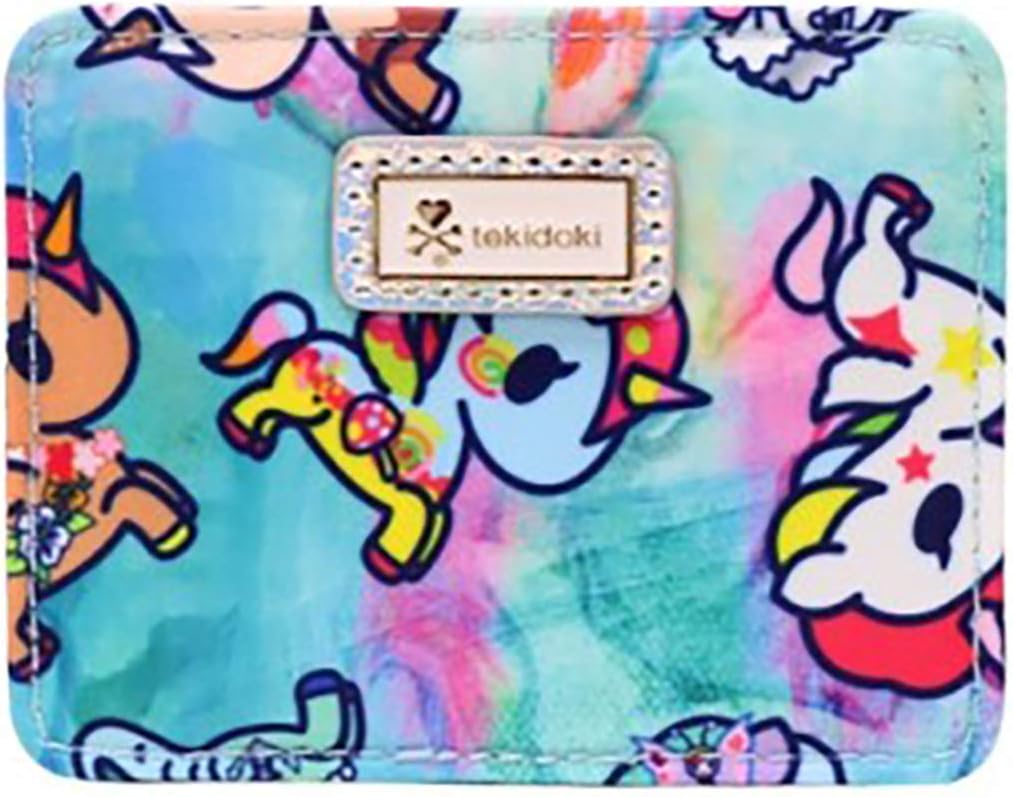 Tokidoki Watercolor Paradise Flat Card Holder in Blue/Multi