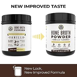 16oz Vanilla Bone Broth Protein Powder From Grass