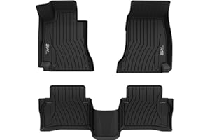 3W Floor Mats Compatible for Mercedes Benz E-Class 2017-2023 TPE All Weather Custom Fit Floor Liner for E300 E320 E350 E400 E550 E63, 1st&2nd Row Full Set Car Liners Black (Sedan Only)