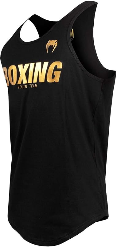 Boxing Vt Camiseta Sin Mangas, Hombre, Negro/Dorado, S