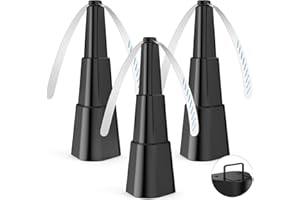 BORHOOD Fly Fans for Tables, Fly Fan Outdoor Indoor Keep Flies Away, Portable Table Top Fly Fan Fly Spinner with Holographic Blades, Fly Deterrent for Picnic, BBQ, Restaurant, Party, Home, 3 Pack