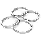 Hubcentric Rings (Pack of 4) - 64.1mm ID to 73.1mm OD - Silver Aluminum Hubrings - Only Fits 64.1mm Vehicle Hub and 73.1mm Wh