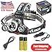 Boruit 10000Lm 3XXML T6+2R5 LED Headlamp Head Light Torch USB 18650+Car Charger