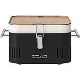 Everdure CUBE Portable Charcoal Grill, Tabletop BBQ, Perfect Tailgate, Beach, Patio, or Camping Grill, Lightweight & Compact 