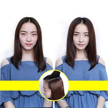 Amazon Com Olaya 2pcs Straight Volume Human Hair Extensions Clip