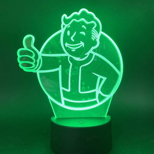 Cmhszted 3d Led Night Light Gioco Fallout Shelter Cambia