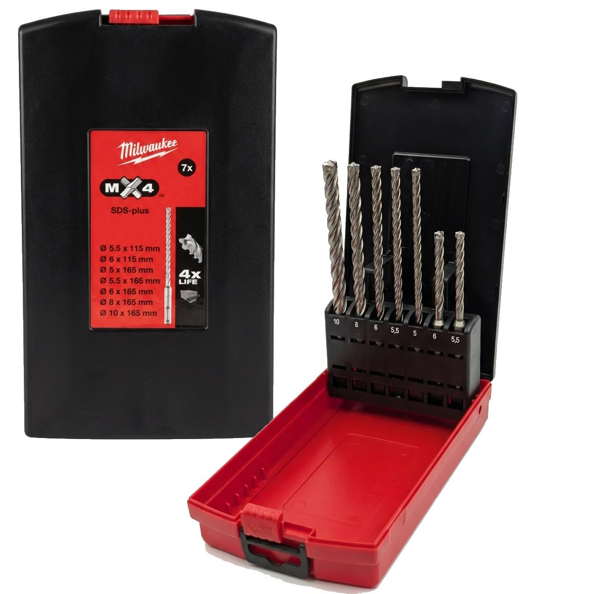 Milwaukee SDS+ MX4 4932478627 Hammer Drill Bit Set 7-Piece