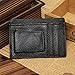 Cool-Shop Genuine Men's Leather Durable Slim Wallets, Magnetic Money Clip Wallet Set, Mini Card Holder (Black)